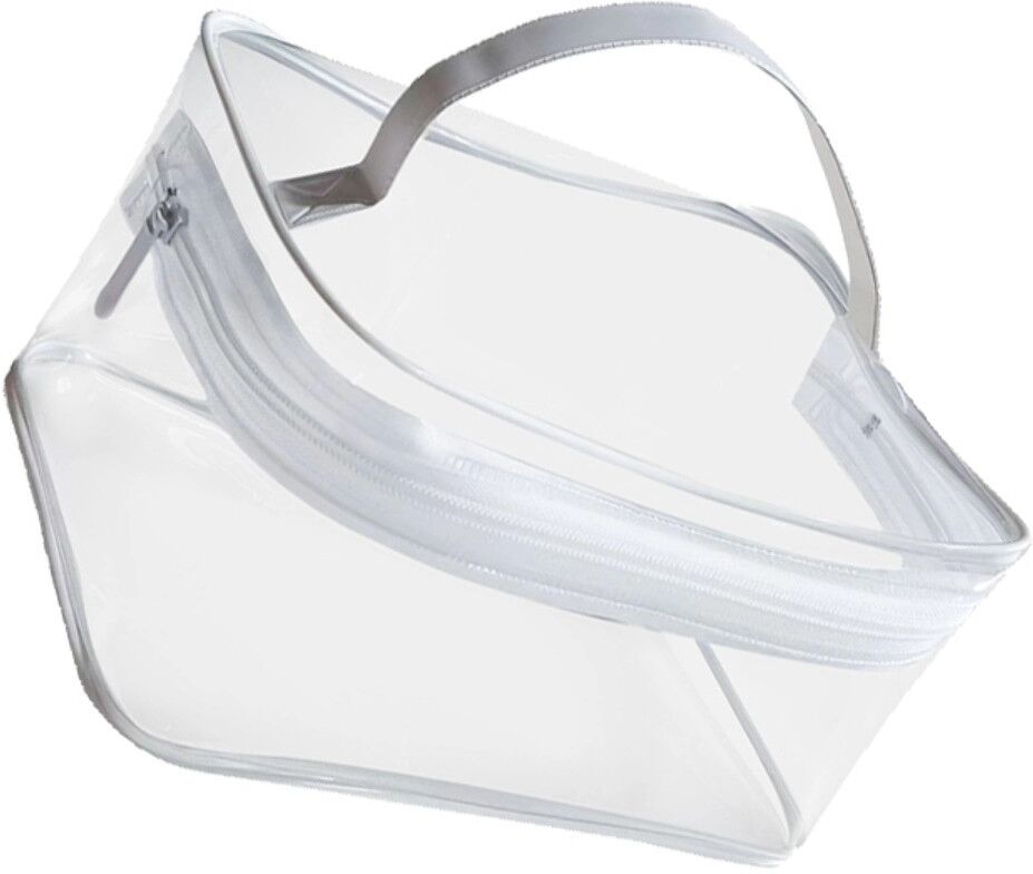 INF Großer PVC Kulturbeutel – wasserabweisend, mit Reißverschluss, faltbar, Reise-Kosmetik-Organizer (22cm x 17cm x 11cm)