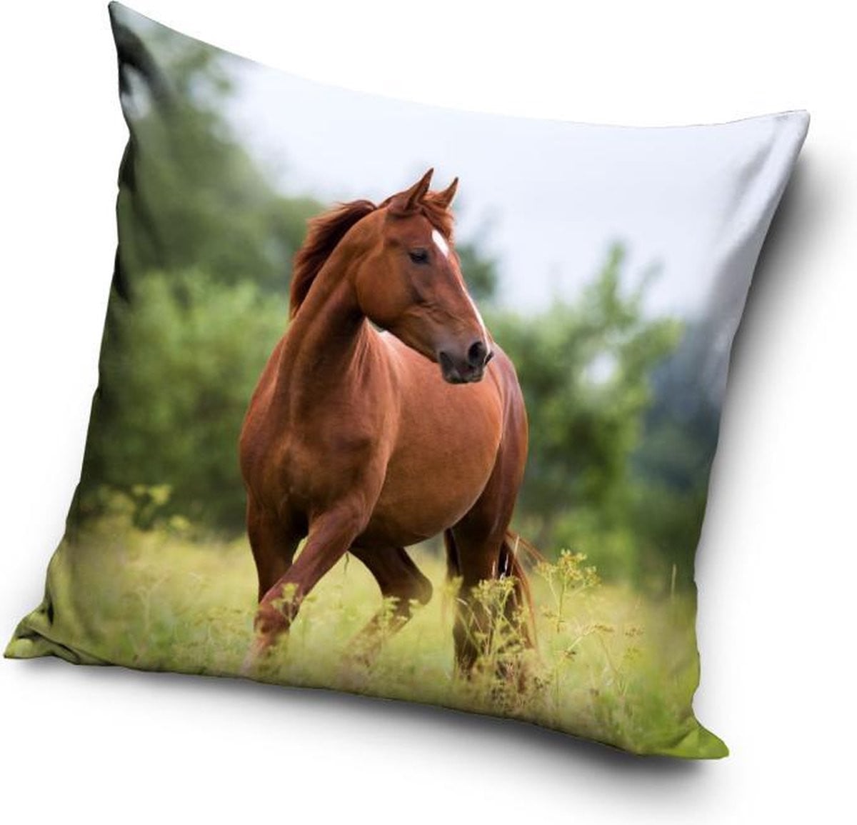 Carbotex Sierkussen Paarden inclusief vulling 40 x 40 cm