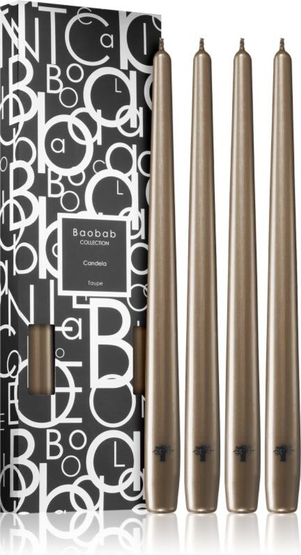 Baobab Collection Candela Taupe candle 4 pc
