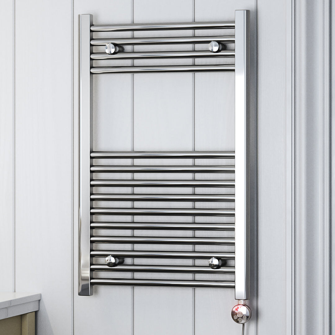 Terma Leo (wih MEG) Adjustable Temperature Electric Towel Rail Polished 800cm H x 50cm W x 90cm D