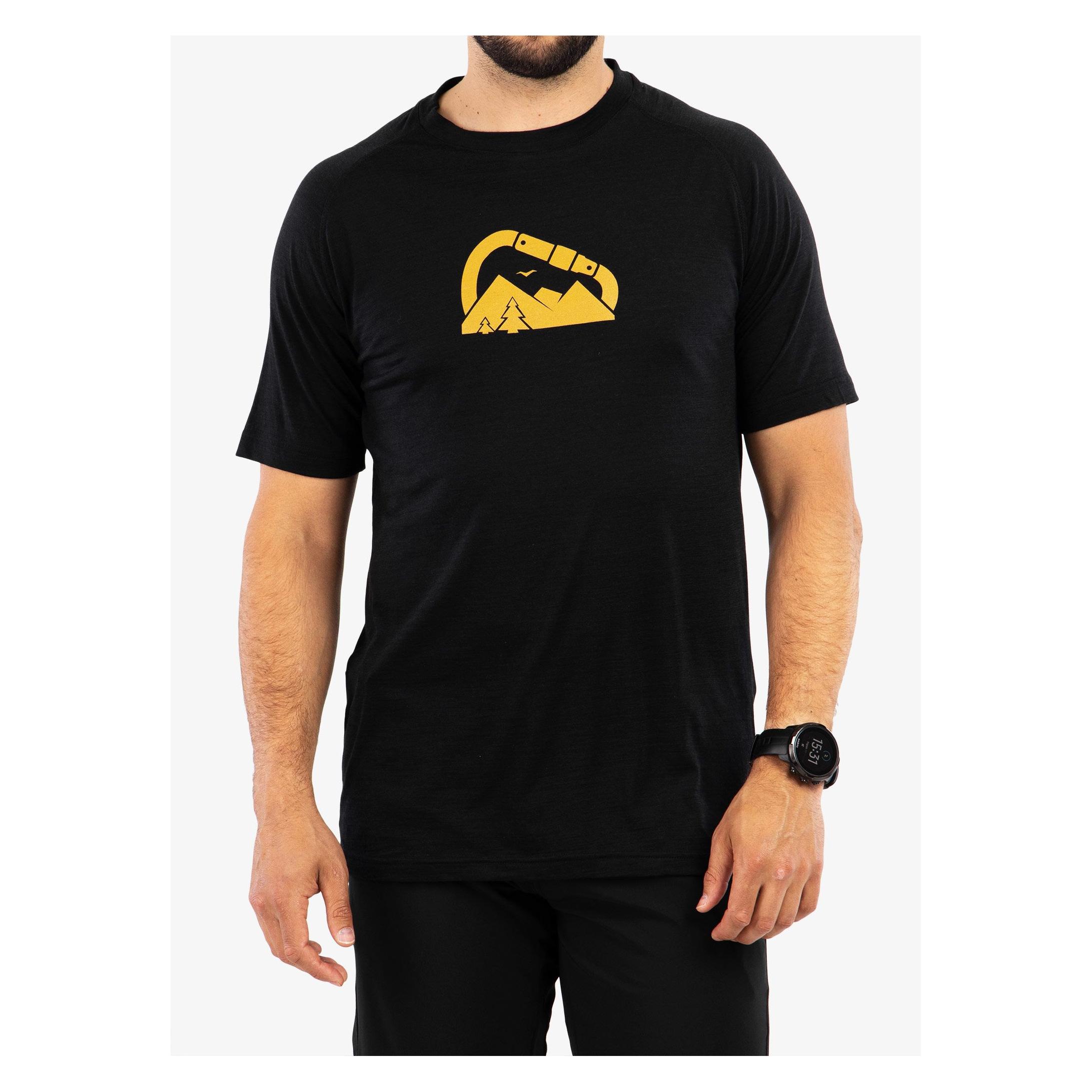 No Name Koszulka z nadrukiem Sensor Merino Air PT Summit - black rozmiar: xl (XL) (241058)
