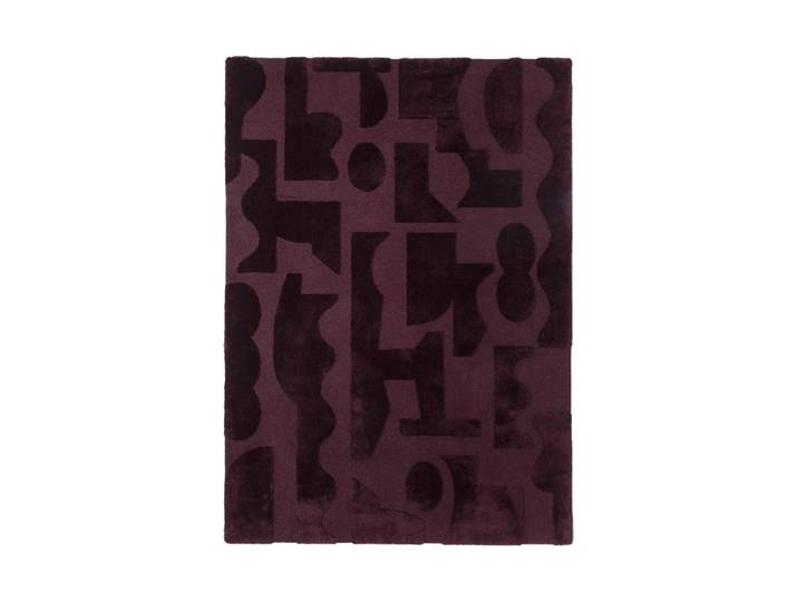 Designer Teppich „Mural“ - aus 100% reiner Schurwolle Burgundy 170 x 240 cm BRINK & CAMPMAN