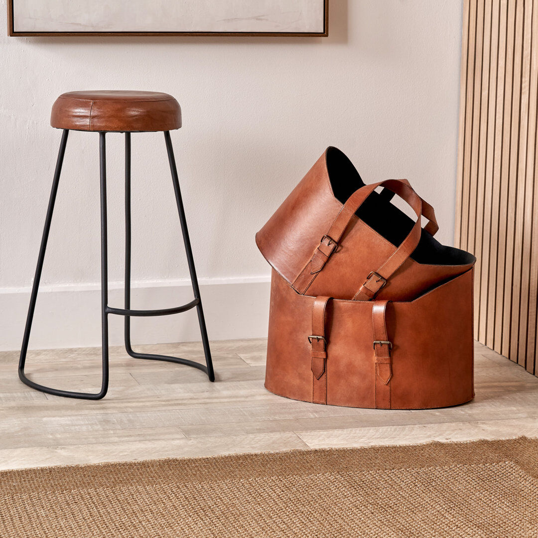 Three Posts 2 Piece Basket Storage Set Brown 65L