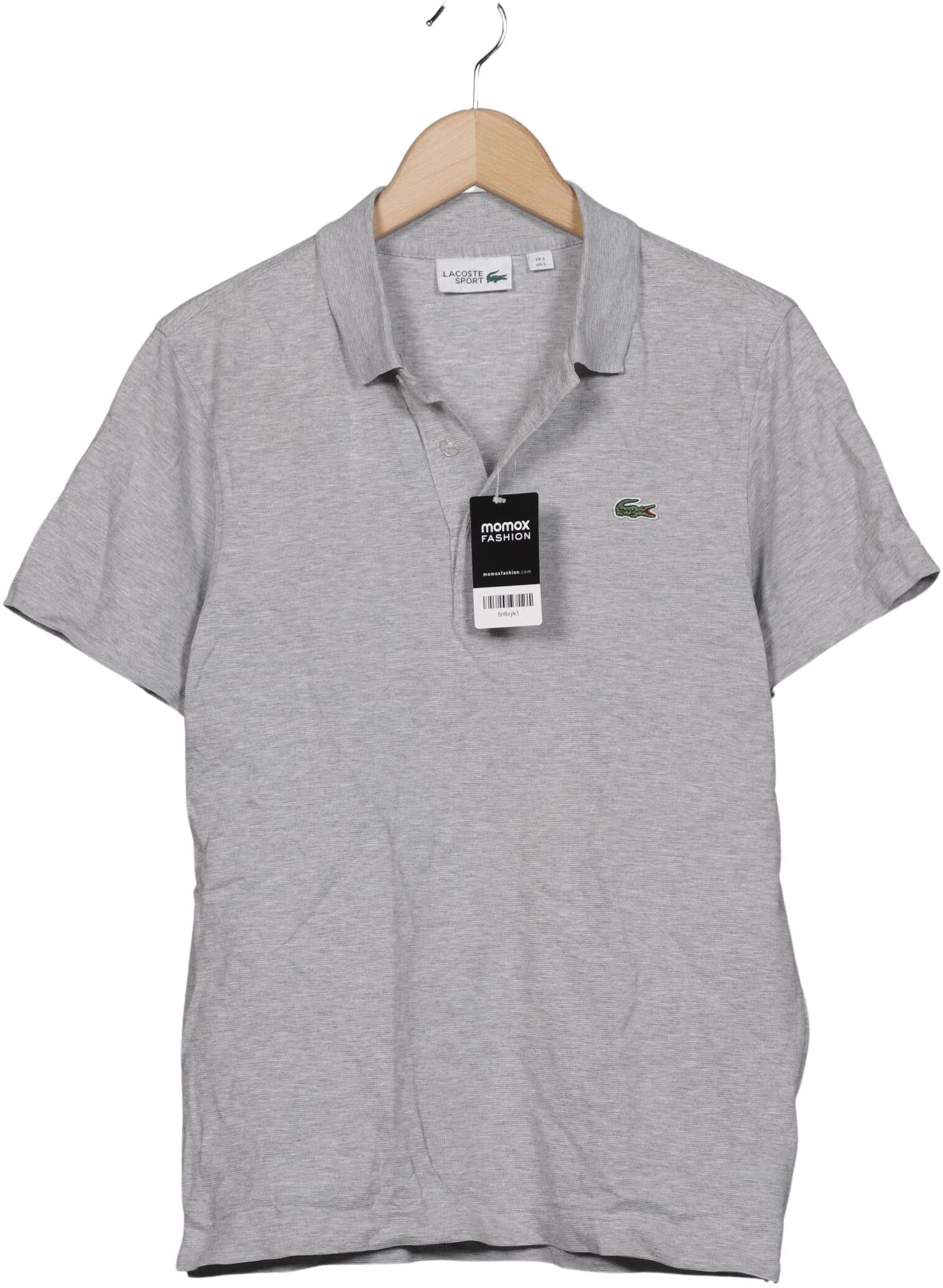 Lacoste Sport Herren Poloshirt, Grau, Gr. S, Baumwolle - Second Hand