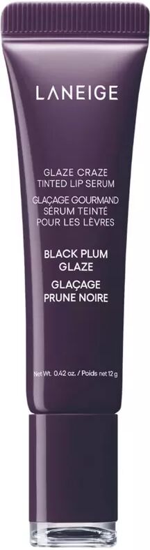 LANEIGE - Glaze Craze Tinted Lip Serum Cool-Toned - Lippenserum (limitierte Auflage), 12 g, Black Plum Glaze