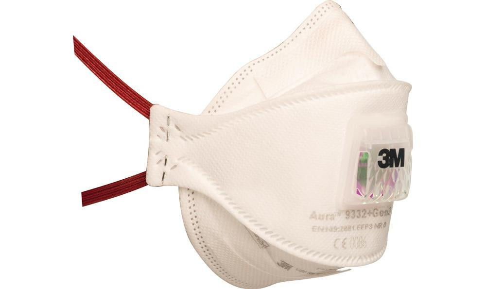3M Aura 9332+Gen3 FFP3 Ademhalingsmasker met uitademklep, opvouwbaar, NR D
