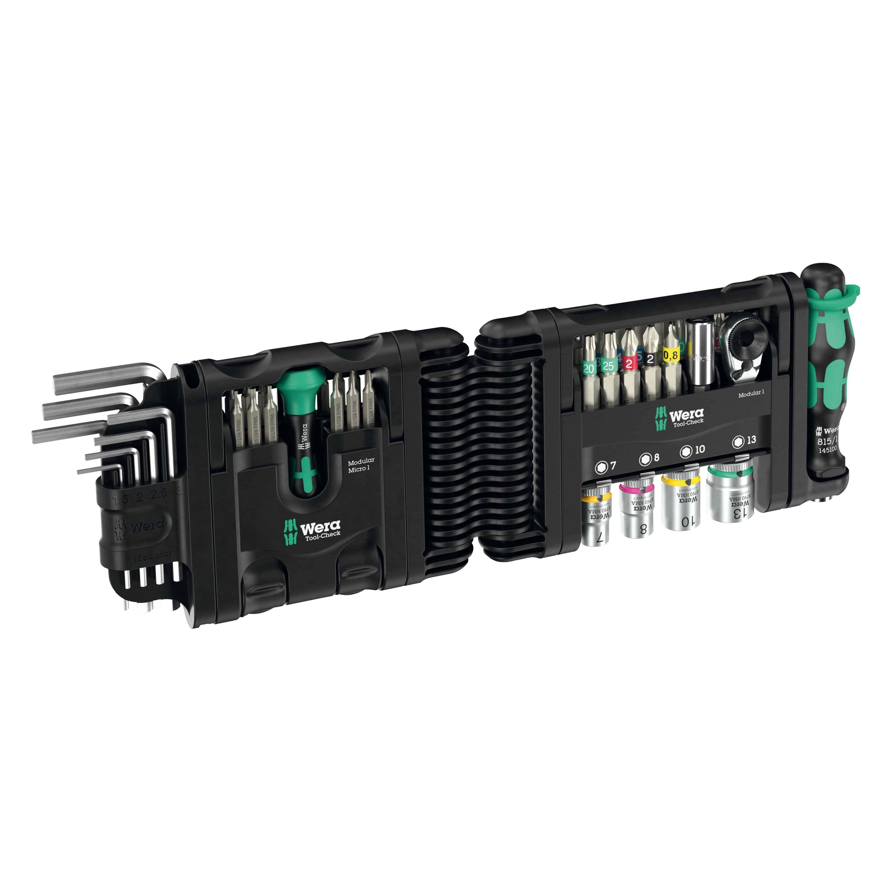 Wera Tool-Check Modular Set (Innensechsrund TX, Kreuz Phillips PH, Kreuz Pozidriv PZ, Schraubschlitz) (05049020001)