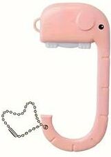 Uplifted Goods Oval Non Slip Cartoon Elephant Bag Table Hook white
