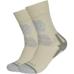 2er Pack camano Cushioned Outdoor Crew Socken 8251 - abbey stone 39-42