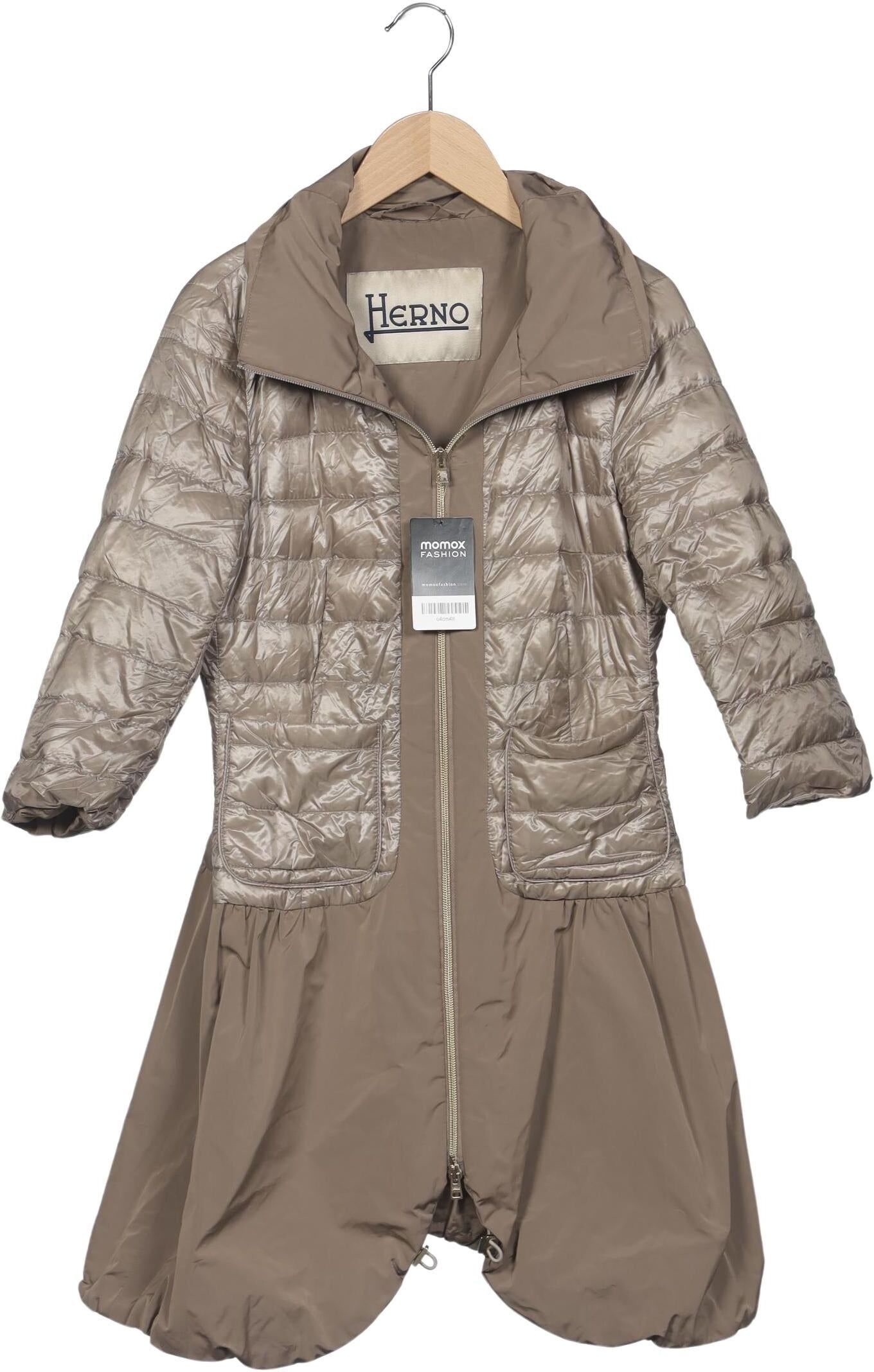 Herno Damen Mantel, Beige, Gr. EU 36 (IT 42), Daunen / Synthetik - Second Hand