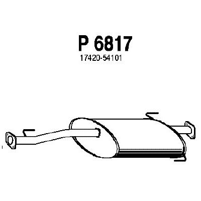 VEGAZ Mittelschalldämpfer ts265 mitte für TOYOTA