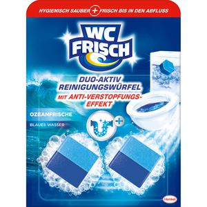 WC-Frisch WC-Duftspüler Reinigungswürfel Duo-Aktiv, Blauspüler, für Spülkasten, 2 Stück