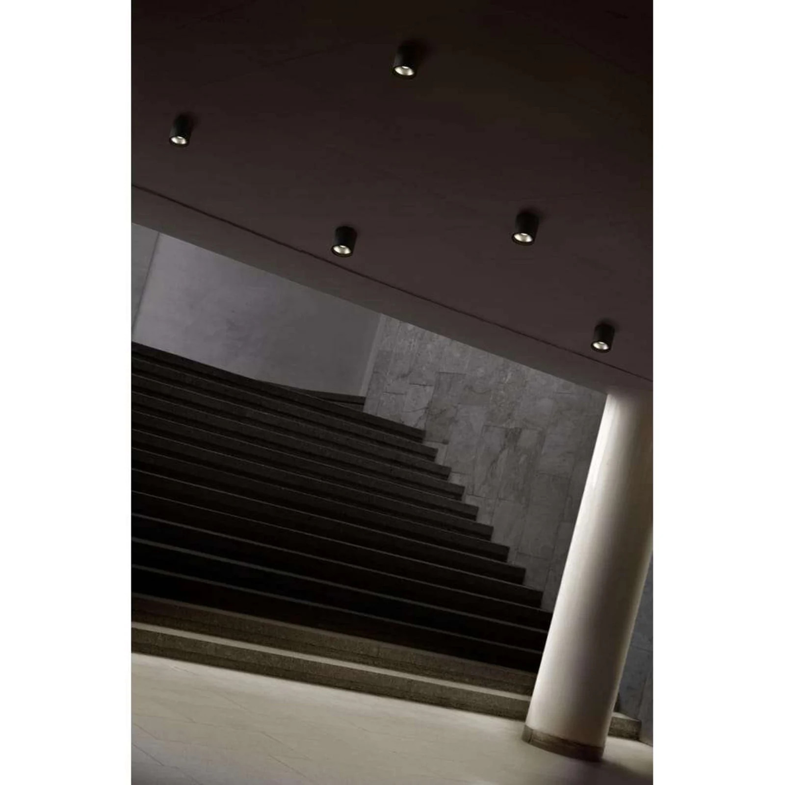 LIGHT-POINT Solo 1 Round plafondlamp, zwart, aluminium, IP54