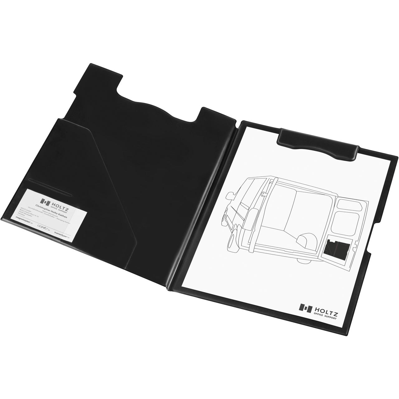 magnetoplan Klemmbrettmappe 1131612 DIN A4 schwarz Kunststoff