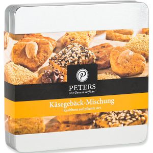 Peters Cracker mit Genuss verführt Käsegebäck-Mischung, 5 verschiedene Spezialitäten auf pikante Art, 155 g
