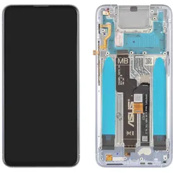 Kaputt.de Asus Zenfone 6 ZS630KL Display (mit Rahmen) silber (Display), Mobilgerät Ersatzteile, Schwarz, Silber