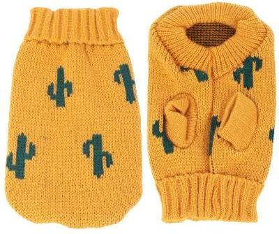 Uplift Essentials Turtleneck Cable Knit Festive Pet Sweater Jumper cactus 2xl