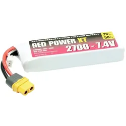 Red Power Modellbau-Akkupack (LiPo) 7.4 V 2700 mAh Softcase XT60 (2700 mAh, 7.40 V)