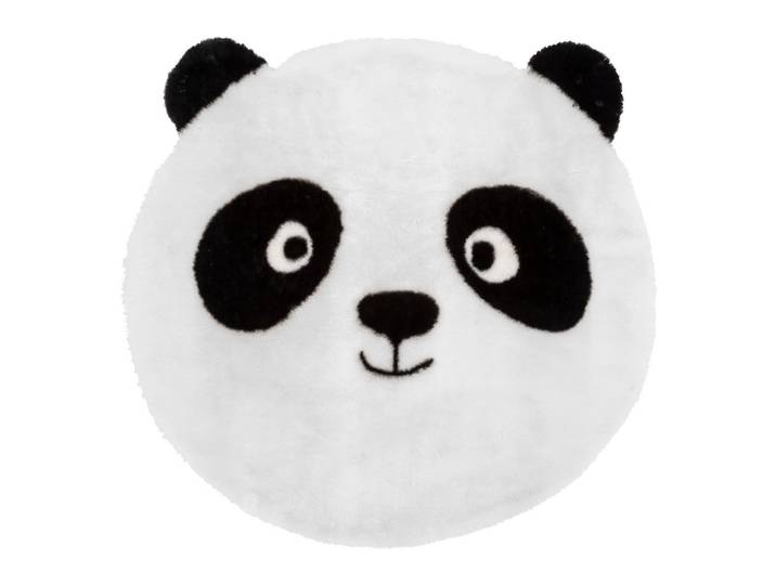 Atmosphera for kids Teppich mit Ohren Smile 100/100/1,5 cm, Weiß, Rund, 100x100 cm, Teppiche und Böden, Teppiche, Kinderteppiche