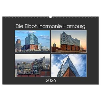 Die Elbphilharmonie Hamburg (Wandkalender 2026 DIN A2 quer), CALVENDO Monatskalender