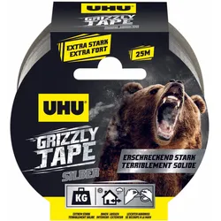 UHU Gewebebänder Grizzly Tape 49 mm x 25 m silber