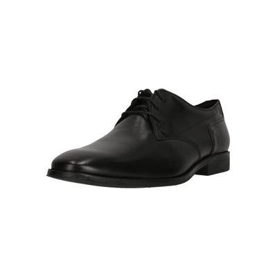 Schnürschuh CLARKS "Paulton Lace", Herren, Gr. 41,5, schwarz, Leder, Schuhe Schnürschuh, im klassischen Design