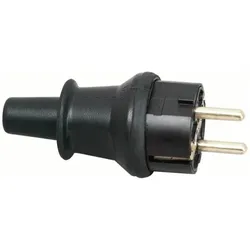 Kopp 173016053 Gummistecker m.2Schutzkontaktsysteme schwarz