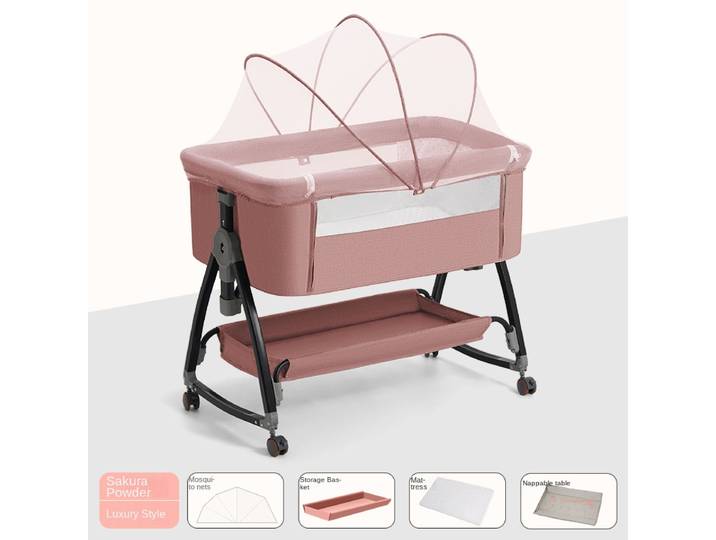 Lit bébé avec moustiquaire pliable, berceau amovible pour nourrisson, berceau de sommeil pour bébé, lit pliable multifonctionnel pour nouveau-né