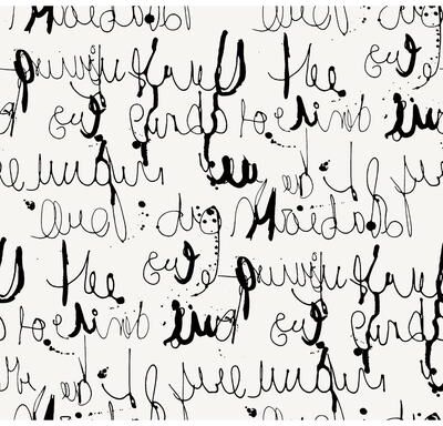 Seabrook Designs Theobald Calligraphy Unpasted Wallpaper