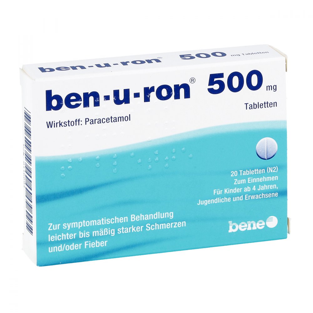 bene Arzneimittel GmbH Ben-u-ron 500mg Tabletten 00116694