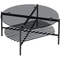 Wohnling, Couchtisch + Beistelltisch, Glas (80 x 40 cm)
