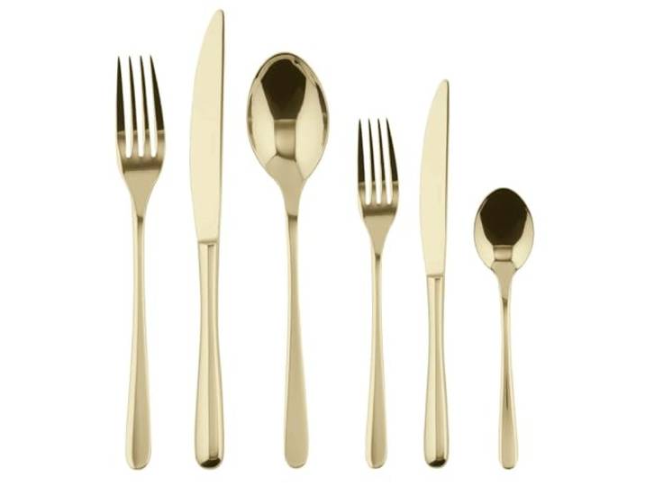 Sambonet, Service 36 Stück Monoblock Taste Pvd, Tafelbesteck für 6 Personen, 6 Tafellöffeln, 6 Tafelgabeln, 6 Tafelmessern, 6 Obstgabeln, 6 Obstmessern und 6 Teelöffeln, Spülmaschinenfest, Champagner