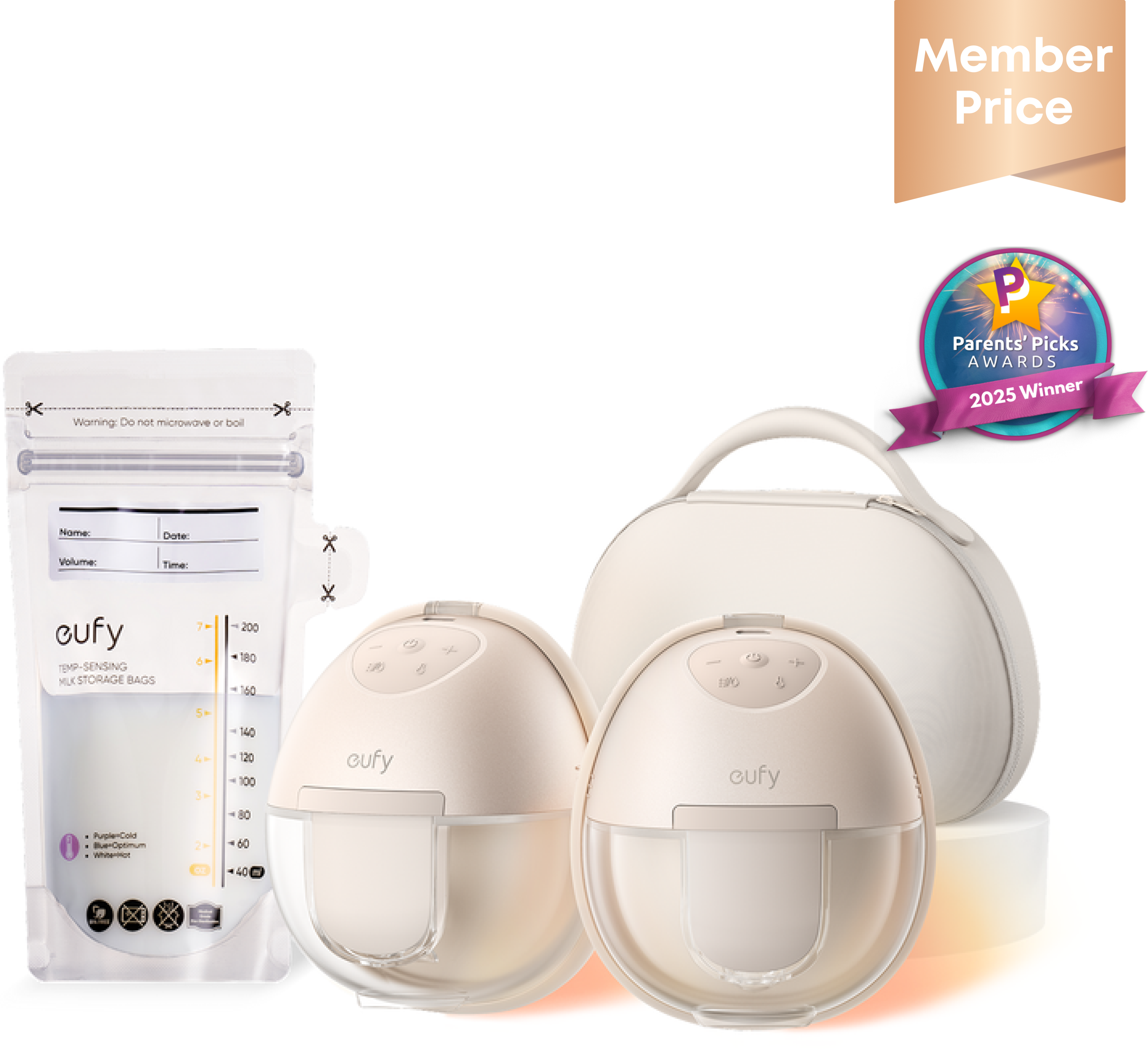 eufy Breast Pump S1 Pro & Milk Bags (120 Pieces) eufy Breast Pump S1 Pro & Milk Bags