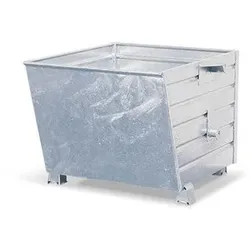 Schüttgutbehälter PS 6080 aus Stahl, 200 Liter Volumen, verzinkt