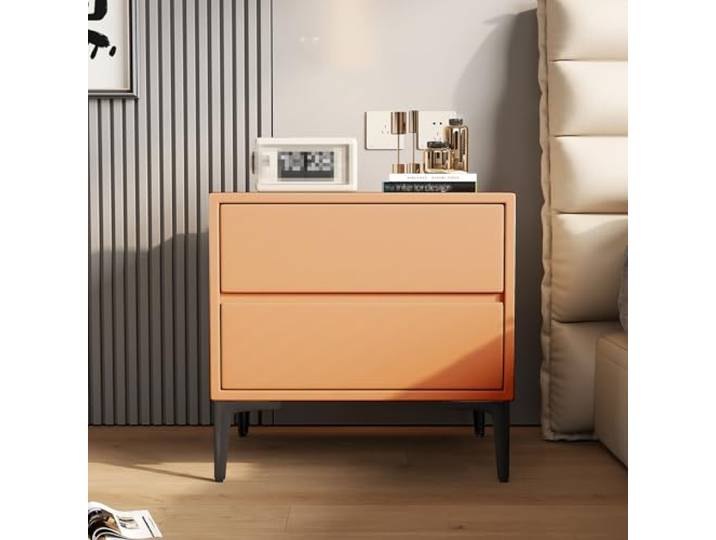 Nachttisch, Moderne Beistelltische, Nachttische(Orange,45x40x48cm)