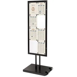 Menüständer Outdoor Schwarz 8 x 4 Einseitig