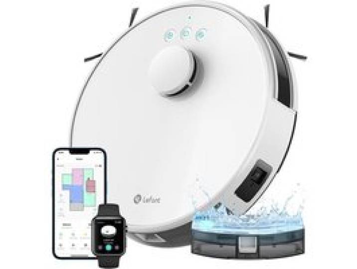 Lefant M1 Aspirateur Robot Laveur 2 en 1 - 5500Pa - Idéal pour Poils Animaux - Navigation LiDAR Cartographie Multi-étage - APP/Alexa