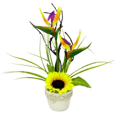 Kunstpflanze I.GE.A., orange, B:20cm H:43cm T:20cm, Keramik, Kunststoff, Polyester, Kunstpflanzen, Kunstpflanze