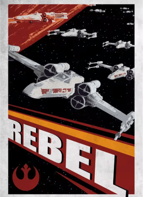 Inspire Picks Retro Galactic Space Poster Tatooine Inspired Sci Fi Canvas Wall Art 11 20x30cm