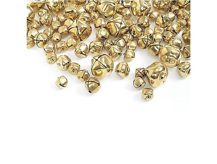 Gouden metalen rammels.