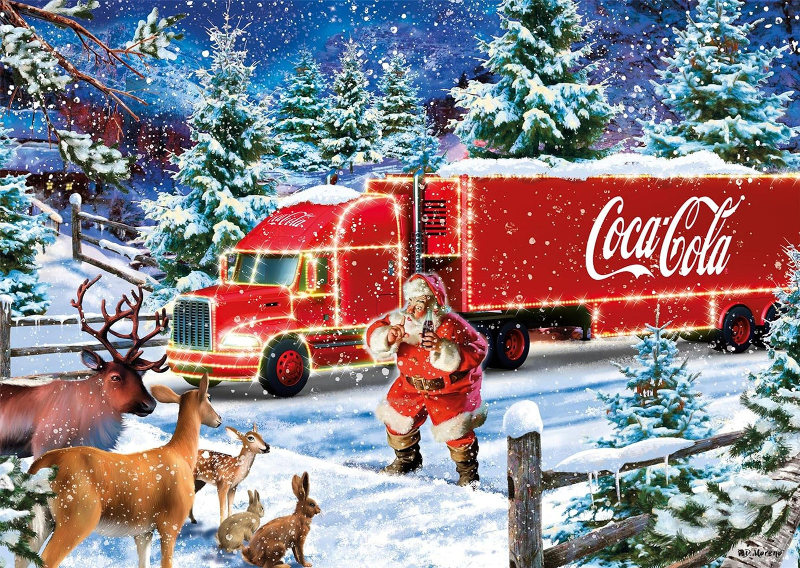 Schmidt Spiele Coca-Cola Kersttruck Puzzel van 1000 stukjes