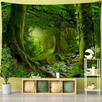 Inspire Essentials Mystic Forest Tapestry Wall Hanging Boho Nature Scenery Room Decor 3 230x180cm