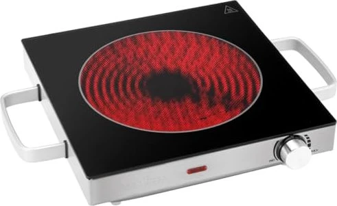 Infrarot-Einzelkochplatte PC-EKP 1210 edelstahl, 2.000 Watt, Ø 20cm