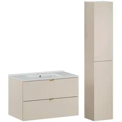 BADMÖBEL 80cm Azel 2er-Set Kaschmir