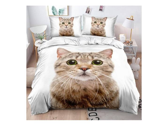 LuxusKollektion Kinderbettwäsche Bettwäsche Katze 3D 200x200 cm Britisch Kurzhaar