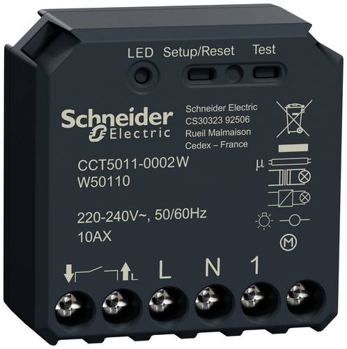 Schneider Electric Wiser CCT5011-0002W Schaltaktor Reichweite max. (im Freifeld) 50 m