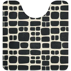 WC-VORLEGER Modern - Bio - Schwarz Toilettenvorleger 55x60 cm