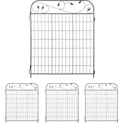 Relaxdays, Rasenkante, 4x Gartenzaun (100 cm)