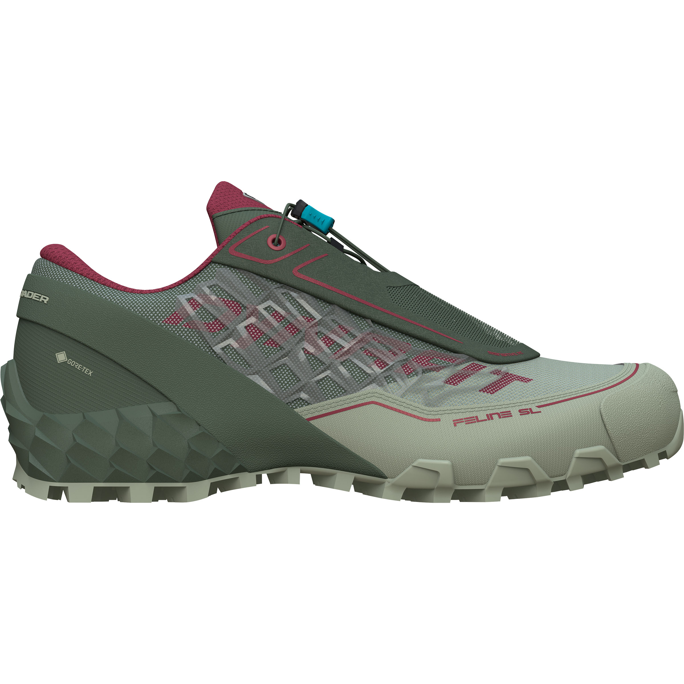 Dynafit Feline SL GTX Damen Zustiegsschuhe oliv Größe 39 Trailrunning Wasserdicht