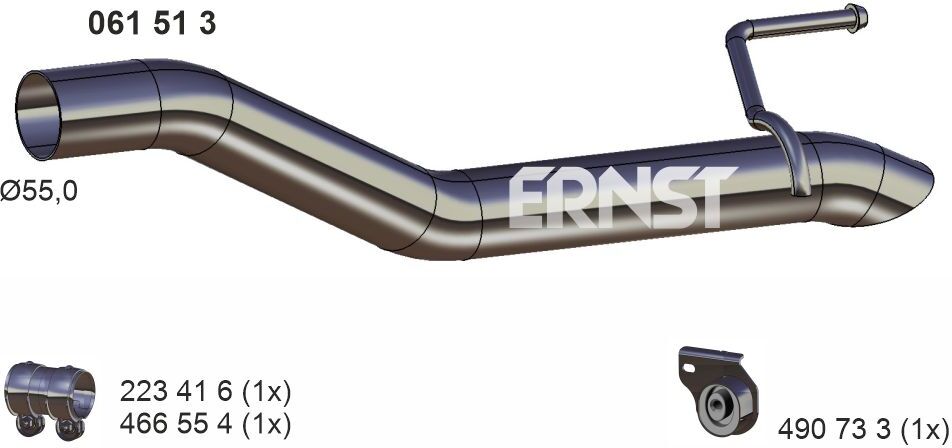 Ernst Abgasrohr 061513 Hinten Für Gm